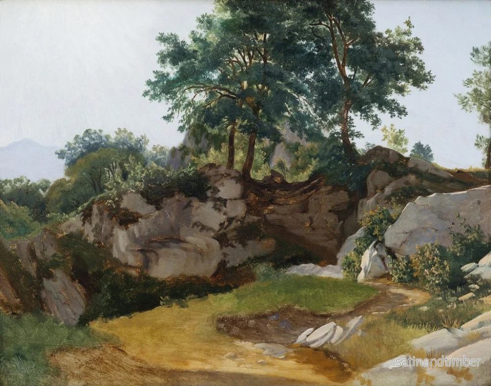 Reproduktion av målningen Landskap av italienska berg - Fritz Petzholdt - Bild 2