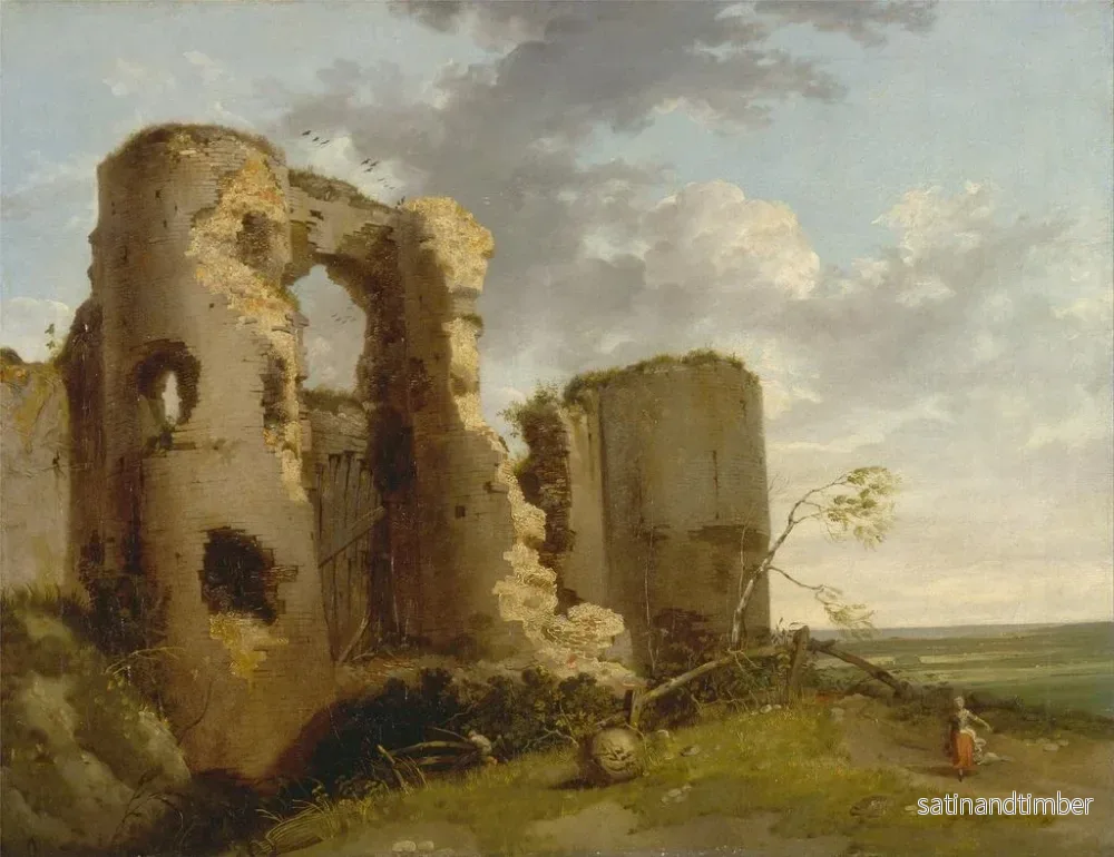 Reproduktion av målningen av västra porten till Pevensey slott, Sussex - John Hamilton Mortimer - Bild 2