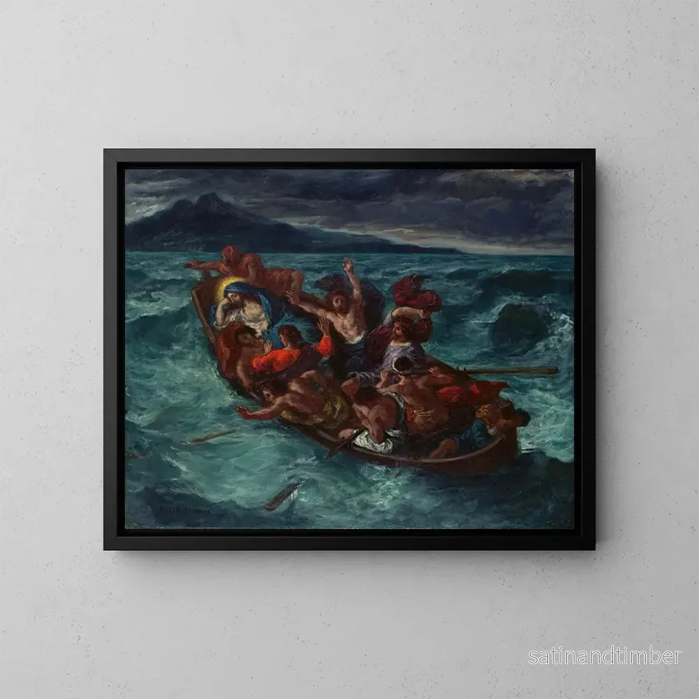 Reproduktion av målningen Le Christ endormi pendant la tempête - Eugène Delacroix