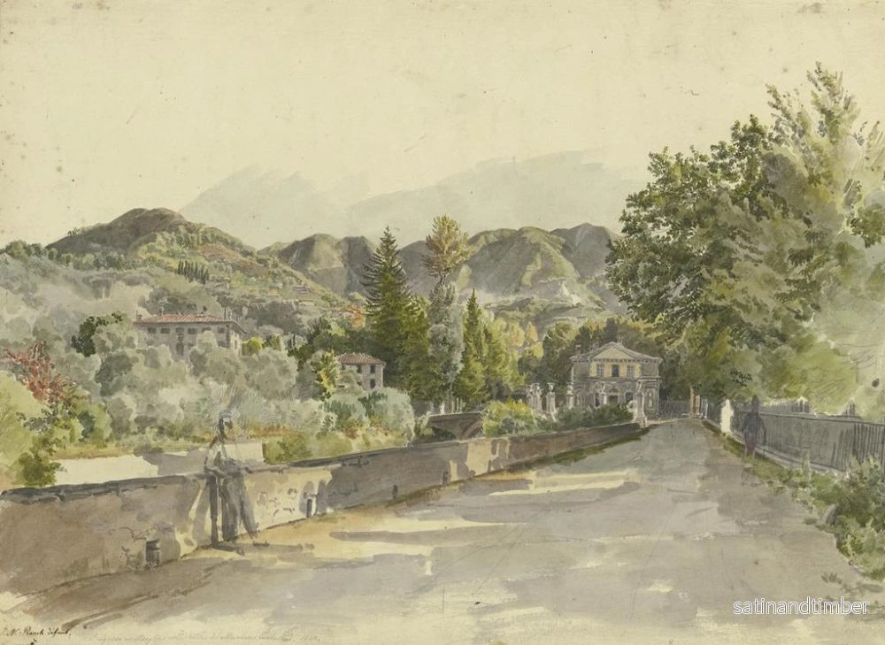 Reproduktion av målningen Entré till Marglia Colla, Villa du Marquis Luchesimi - Johann Nepomuk Rauch - Bild 2