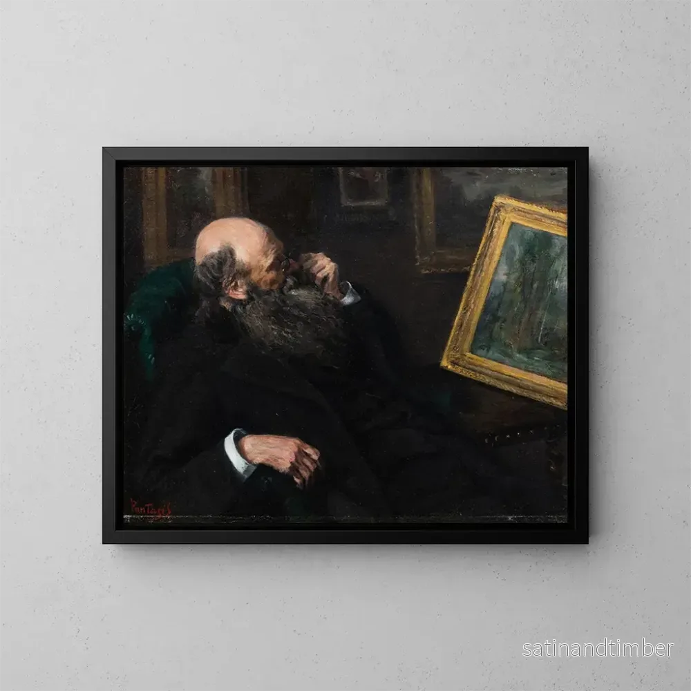 Reproduktion av målningen Le connaisseur d'art - Pericles Pantazis