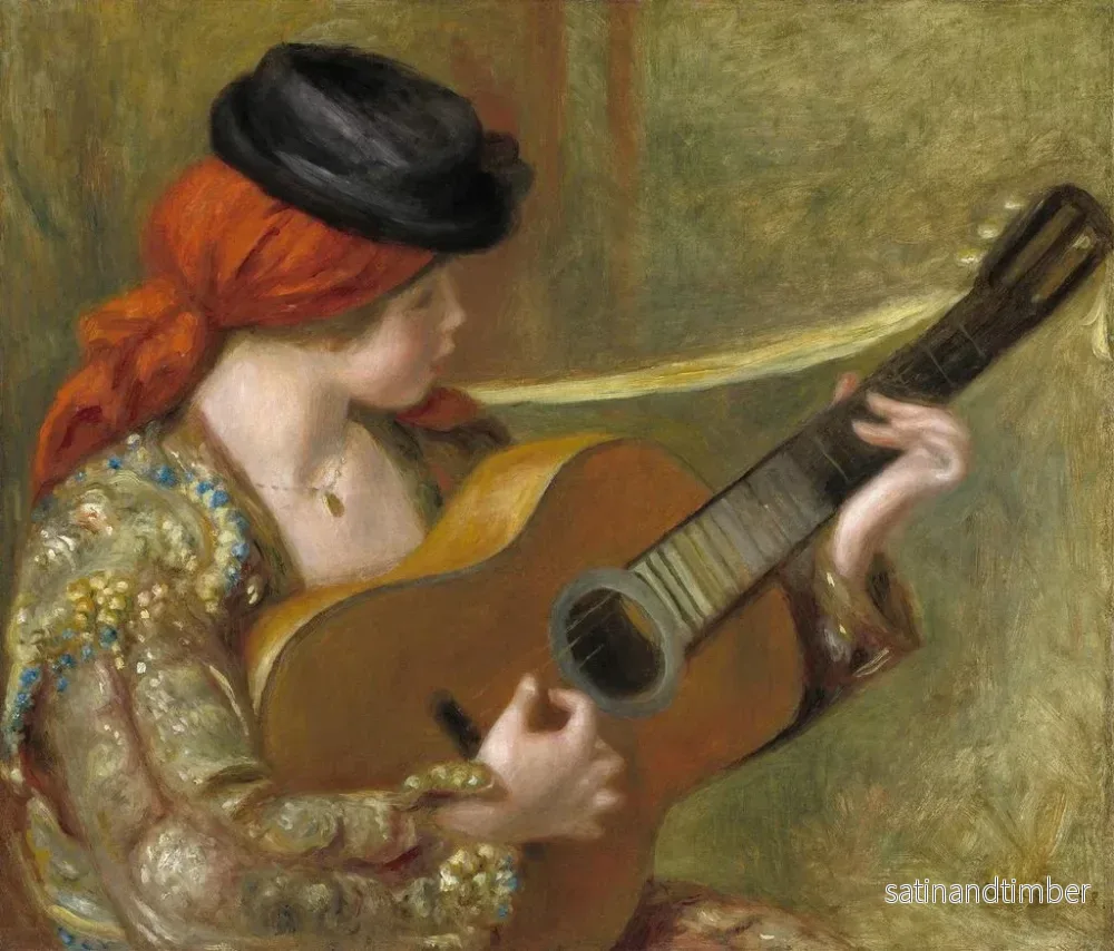Reproduktion av målningen av ung spansk kvinna med gitarr - Pierre-Auguste Renoir - Bild 2