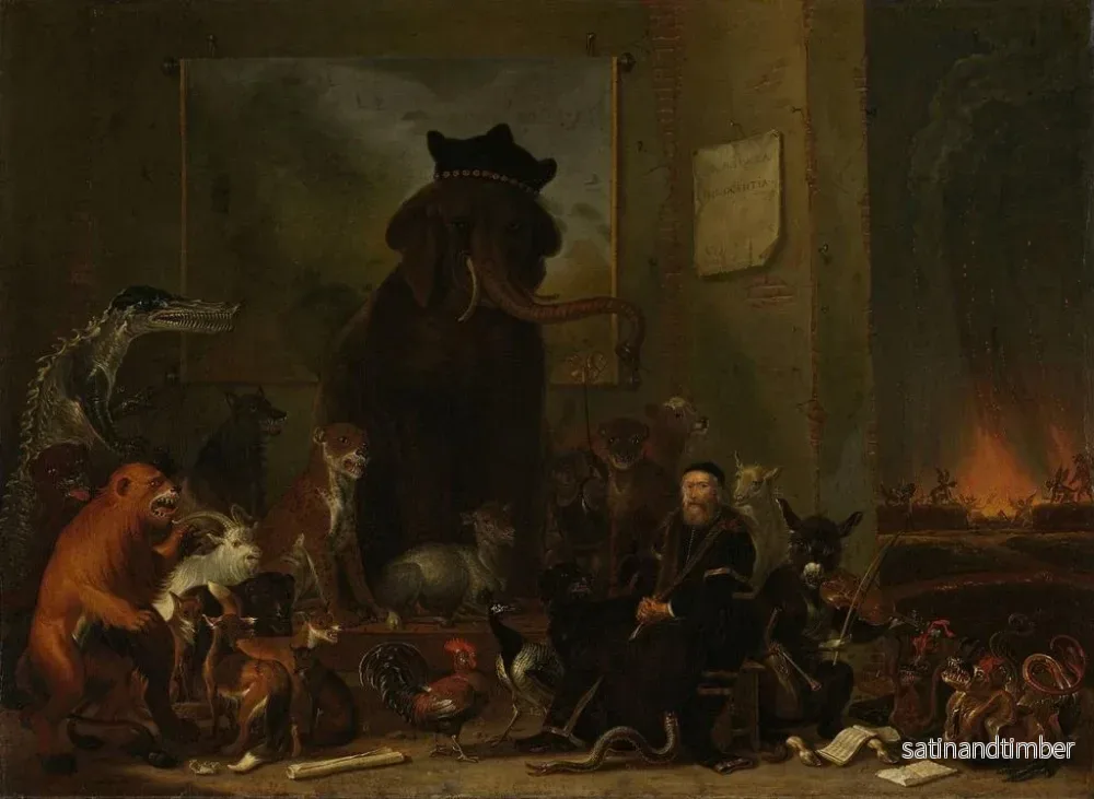 Reproduktion av målningen Satir över rättegången mot Johan van Oldenbarneveldt - Cornelis Saftleven - Bild 2