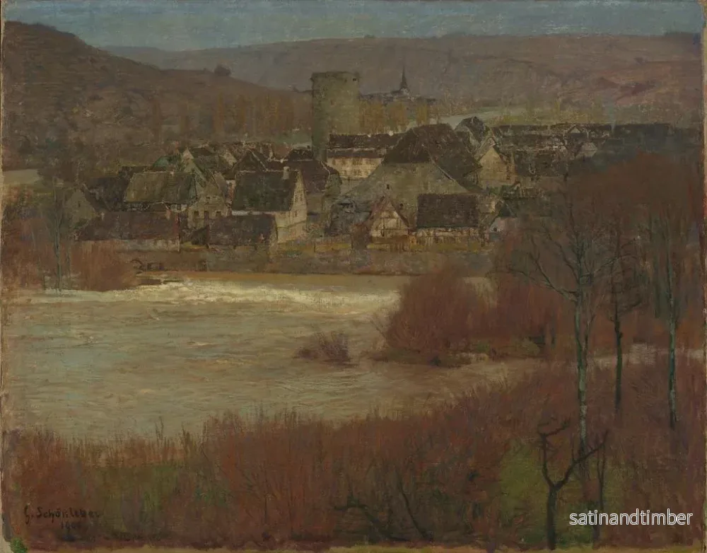Reproduktion av målningen Besigheim vid Neckar - Gustav Schönleber - Bild 2