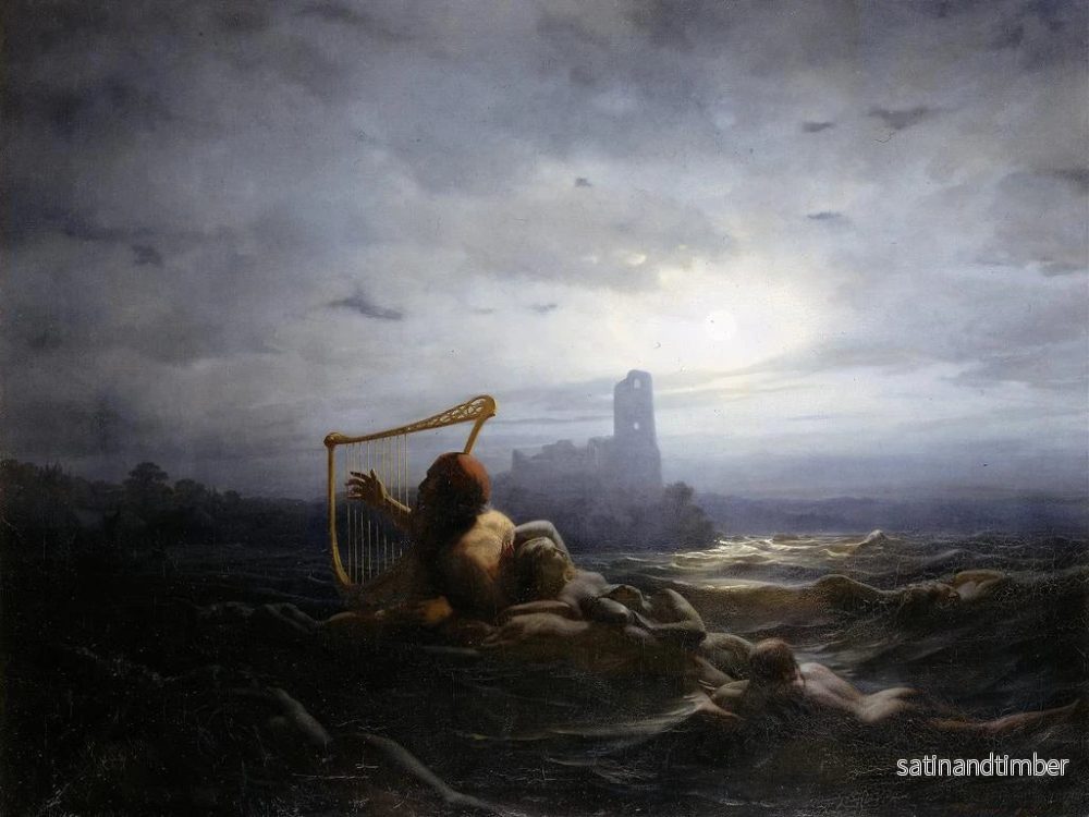Reproduktion av målningen La fée des eaux et les filles du roi - Nils Jakob Olsson Blommér - Bild 2