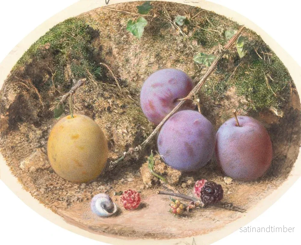 Reproduktion av målningen Prunes et mûres - William Henry Hunt - Bild 2