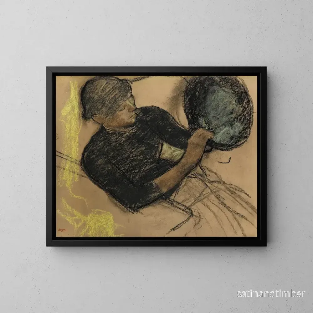 Reproduktion av målningen hos modisten - Edgar Degas