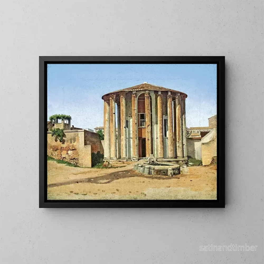 Reproduktion av målningen av Vesta-templet i Rom – Christoffer Wilhelm Eckersberg Reproduktion av målningen av Vesta-templet i Rom – Christoffer Wilhelm Eckersberg