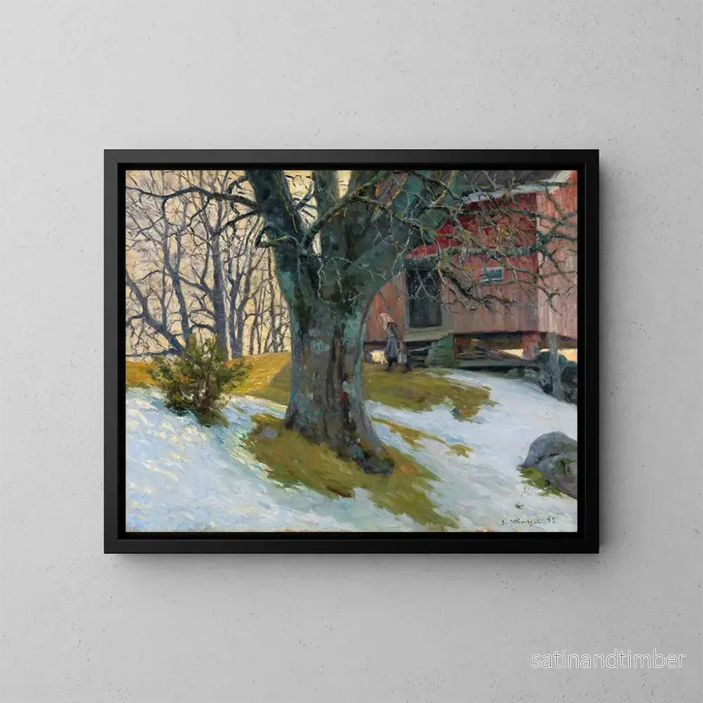 Reproduktion av målningen i april - Gustav Wentzel