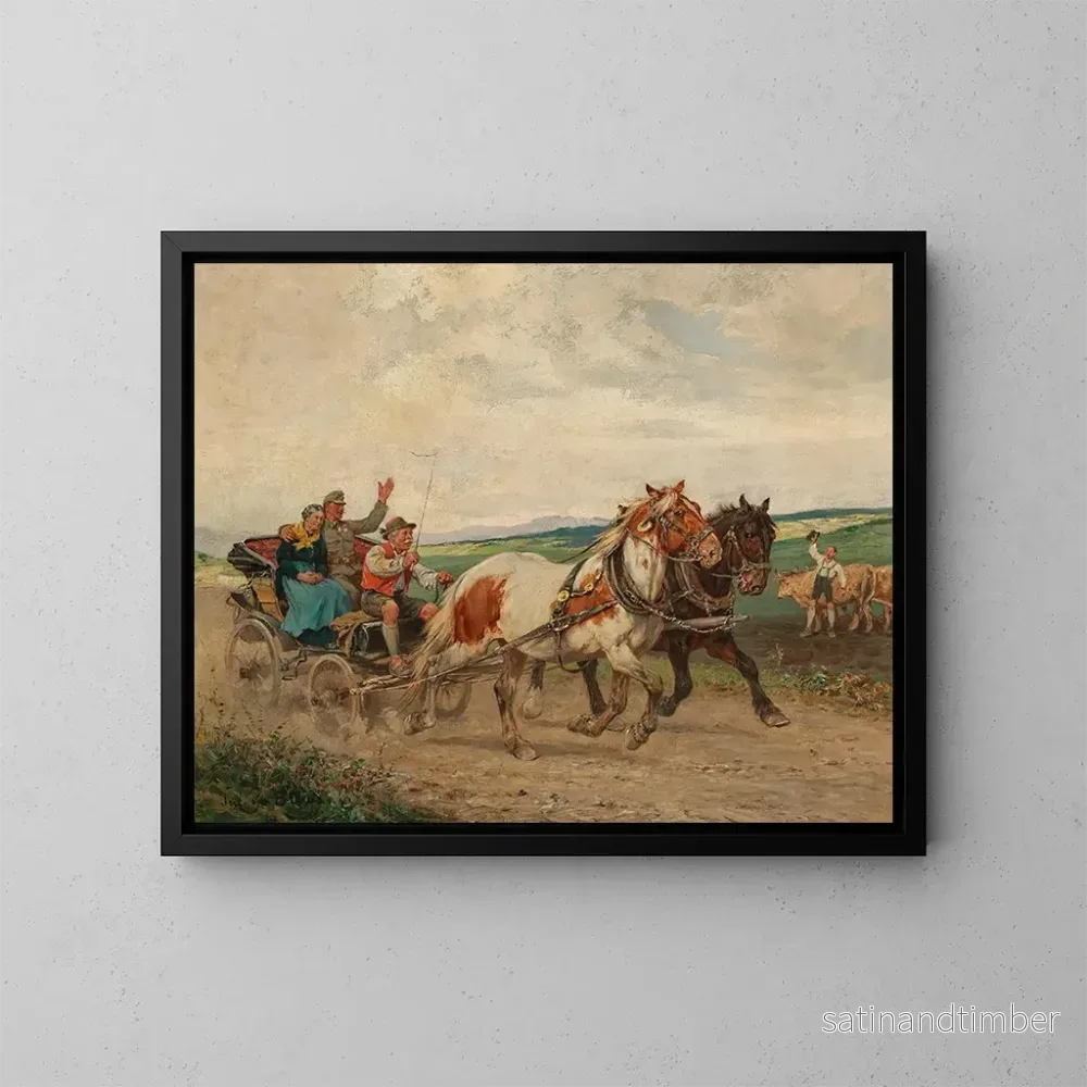 Reproduktion av målningen Le Retour à la maison - Julius von Blaas
