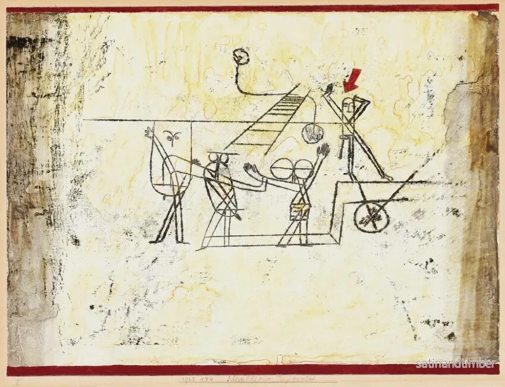 Reproduktion av målningen av en slutbild av en tragedi-komedi - Paul Klee - Bild 2