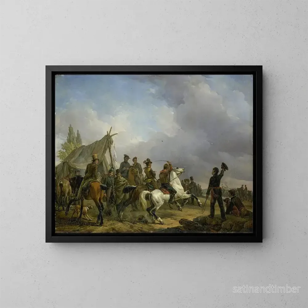 Reproduktion av målningen La Course de chevaux - Joseph Moerenhout