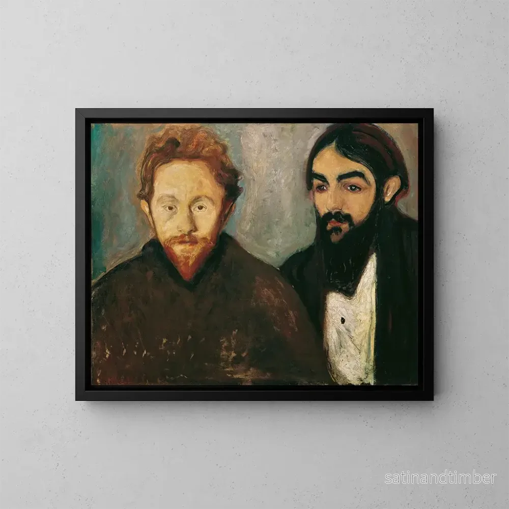 Reproduktion av målningen Le peintre Paul Herrmann et le médecin Paul Contard - Edvard Munch