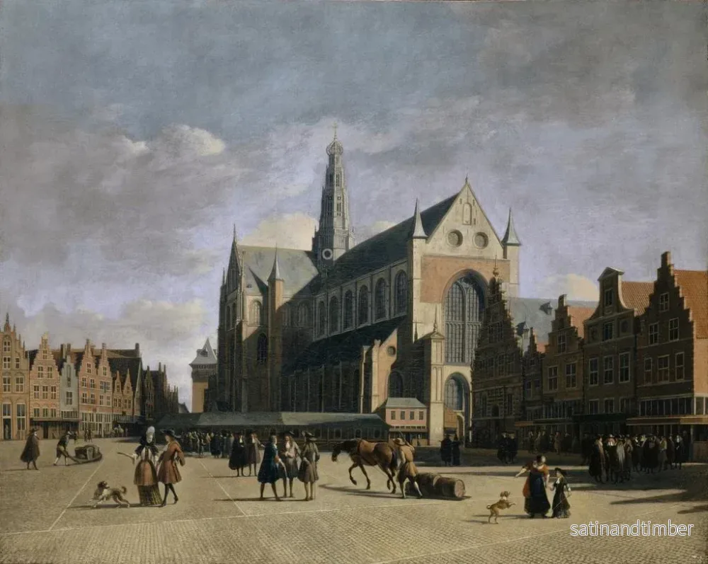 Reproduktion av målningen Le marché à Haarlem - Gerrit Adriaensz Berckheyde - Bild 2