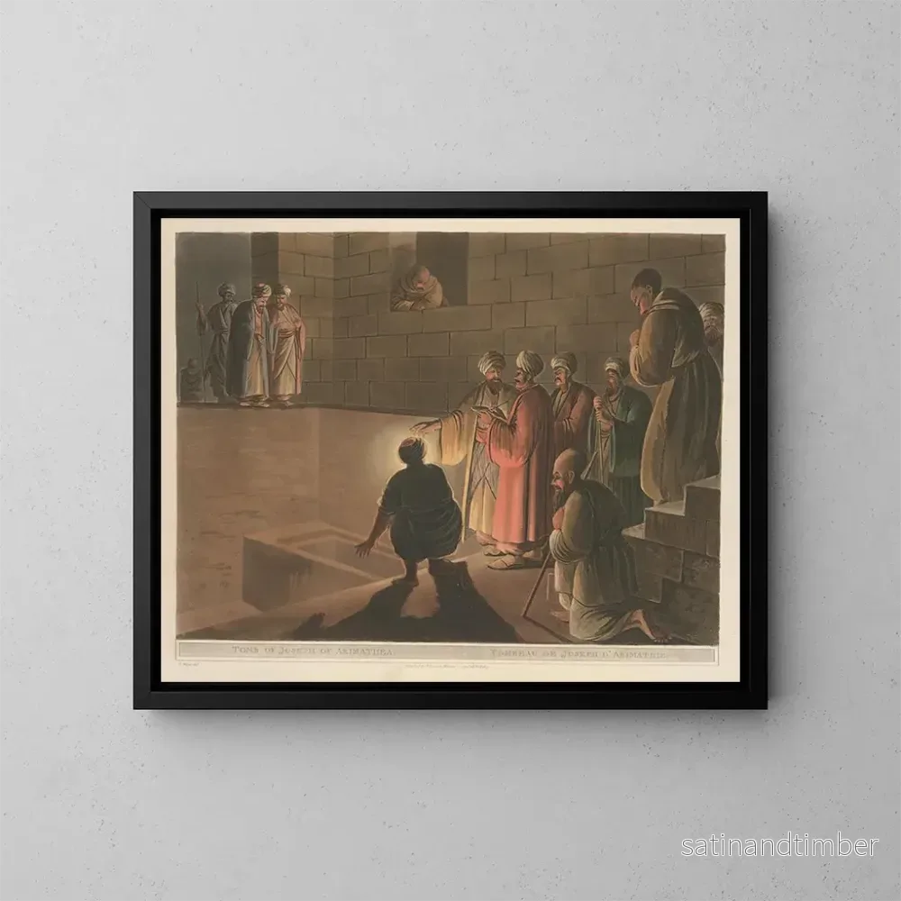 Reproduktion av målningen Tombeau de Joseph d'Arimathie - Luigi Mayer