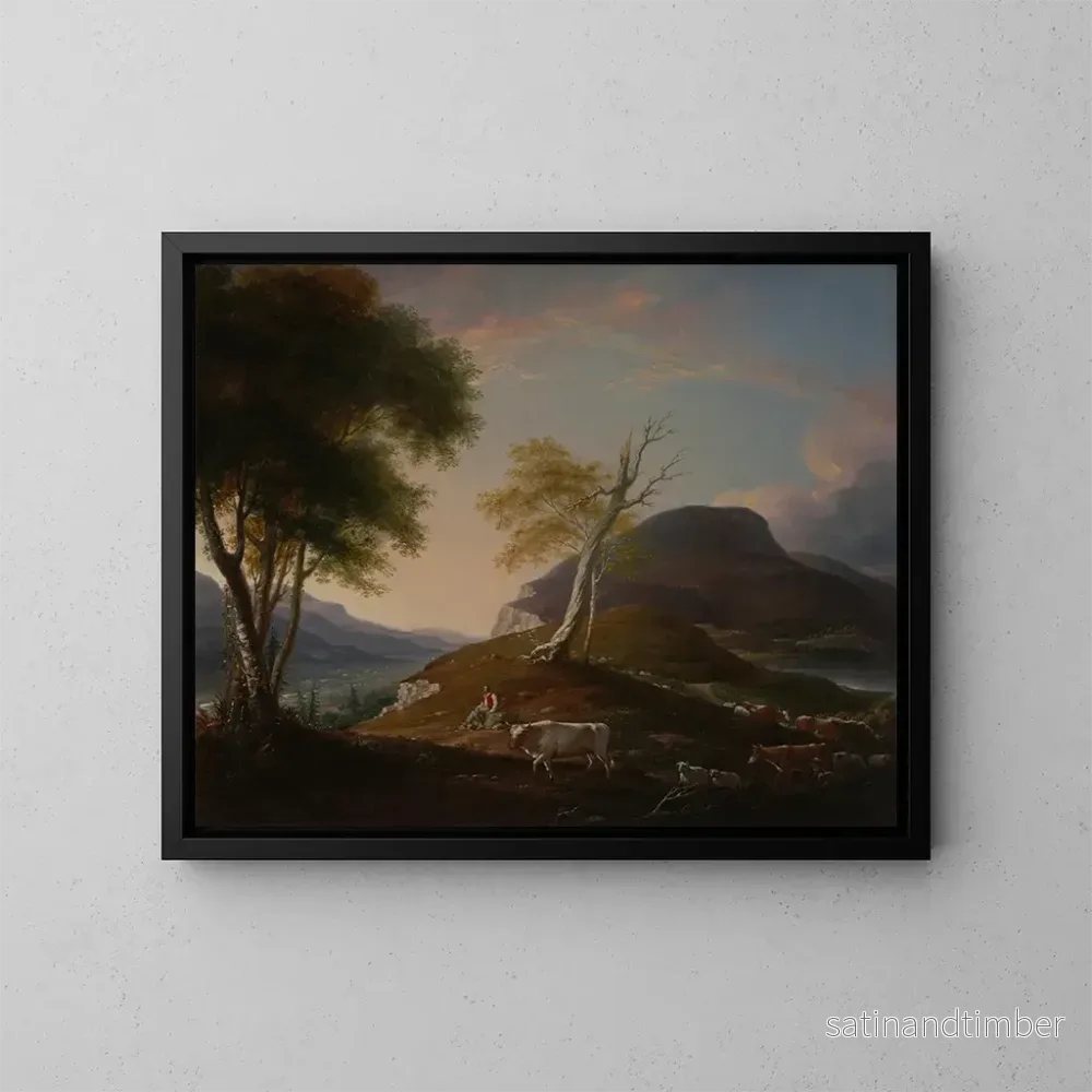 Reproduktion av målningen Vue sur la montagne ouest près de Hartford – John Trumbull Reproduktion av målningen Vue sur la montagne ouest près de Hartford – John Trumbull
