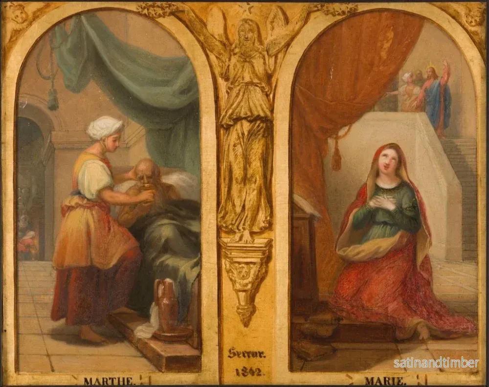 Reproduktion av målningen Marthe och Marie - Henri Auguste Calixte César Serrur - Bild 2