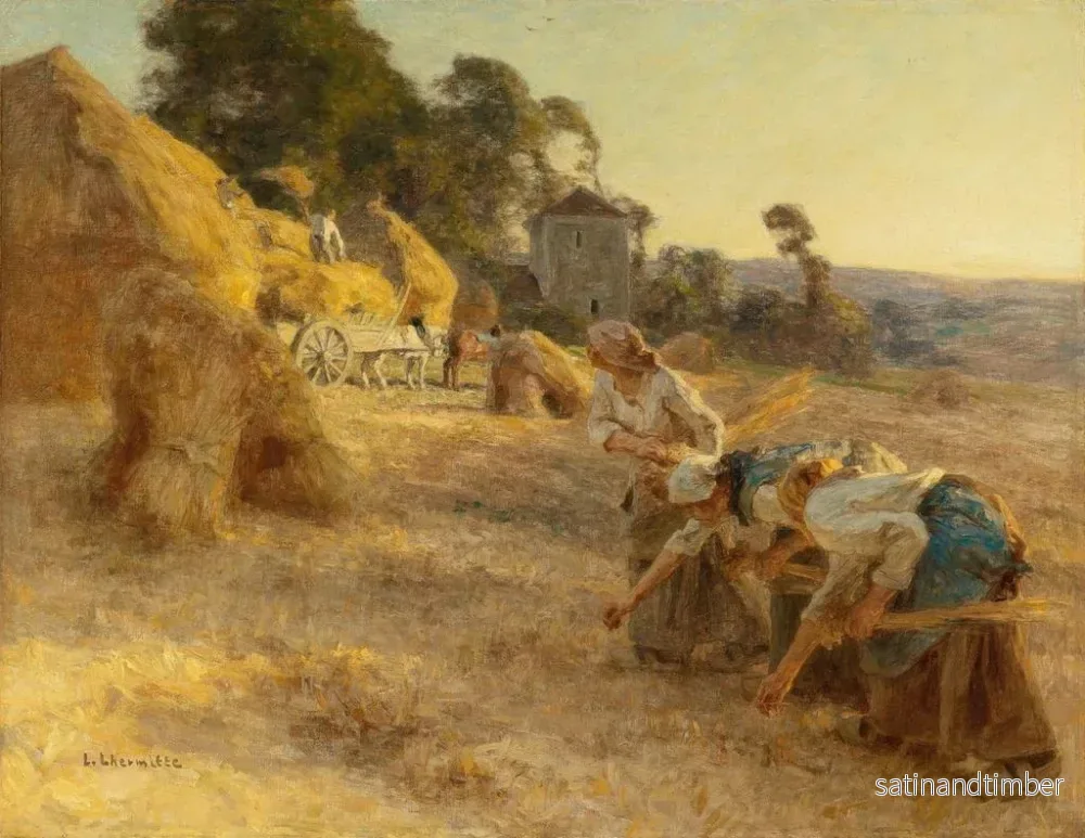 Reproduktion av målningen Glaneuses framför gamla kvarnar - Léon Augustin Lhermitte - Bild 2