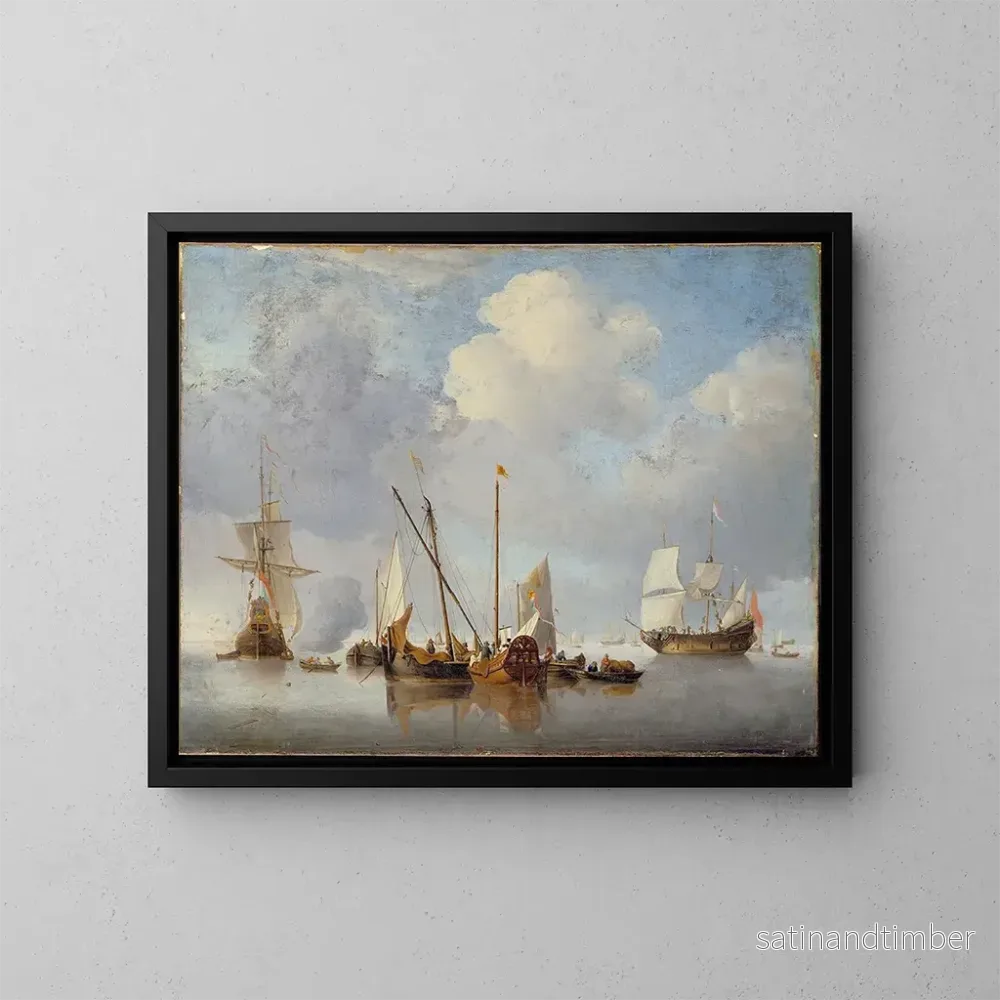 Reproduktion av målningen En lugn - Willem van de Velde den yngre