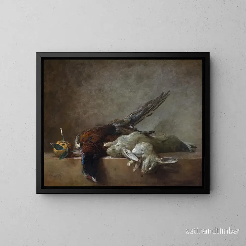Reproduktion av målningen Naturtavla med vilt - Jean Siméon Chardin
