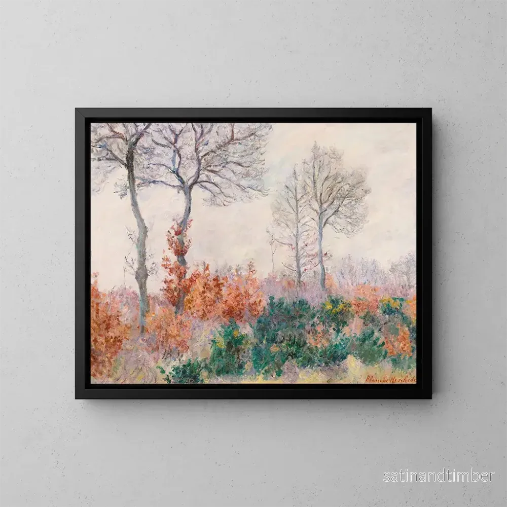 Reproduktion av målningen i snittad trä i höst - Blanche Hoschedé-Monet
