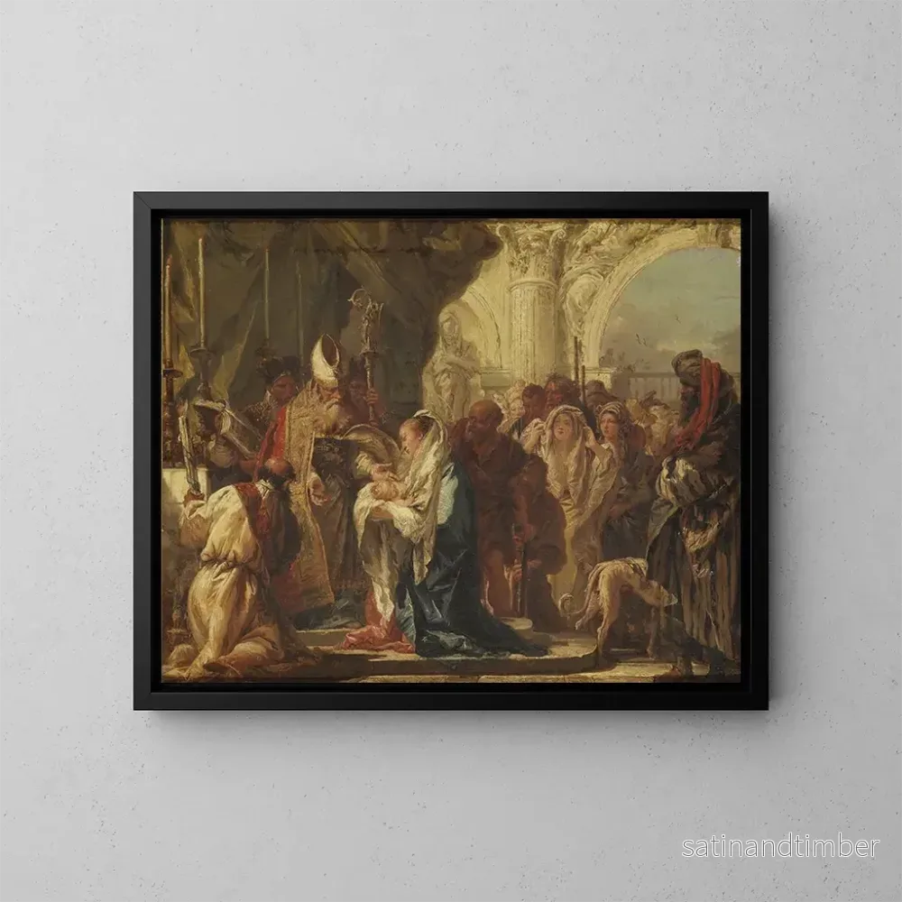 Reproduktion av målningen La Présentation au Temple - Giovanni Domenico Tiepolo