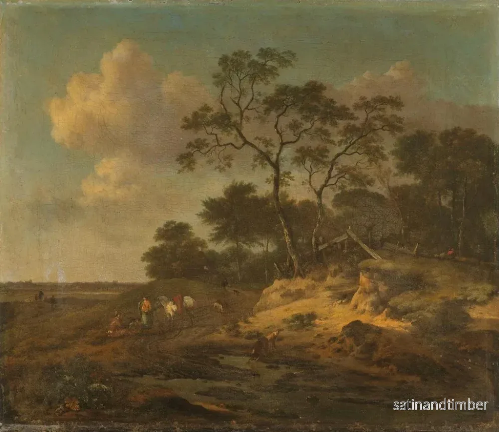 Reproduktion av målningen Landskap av sanddyner med jägare som vilar - Jan Wijnants - Bild 2