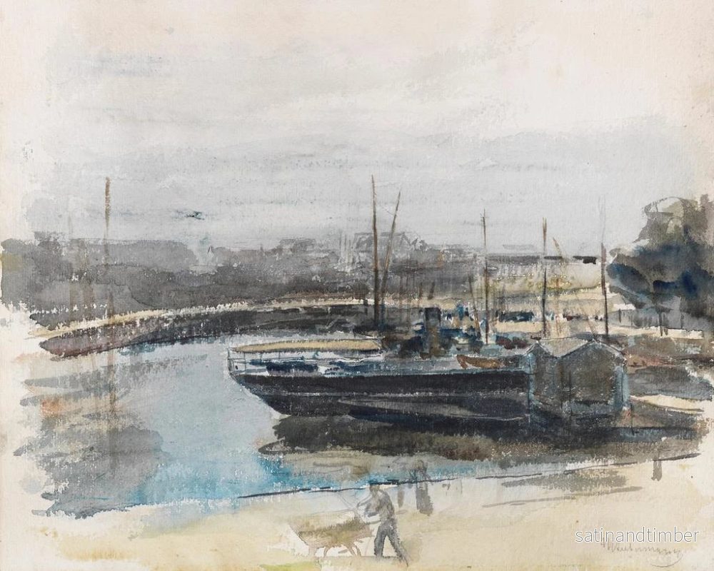 Reproduktion av målningen Quai à Hambourg - Max Liebermann - Bild 2