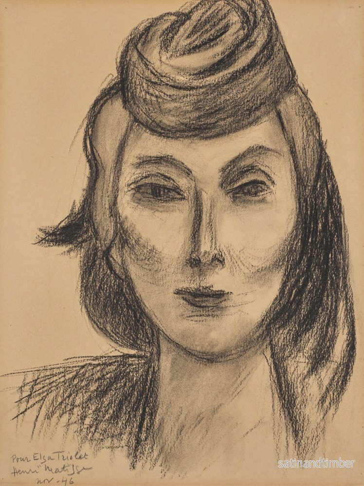 Reproduction du dessin Portrait d’Elsa Triolet – Henri Matisse Reproduction du dessin Portrait d’Elsa Triolet – Henri Matisse