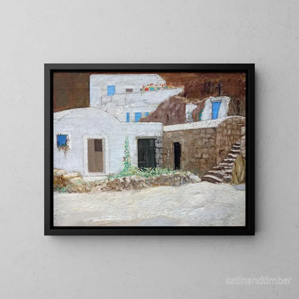Reproduktion av målningen Les portes bleues de Ponza - Hermann Urban