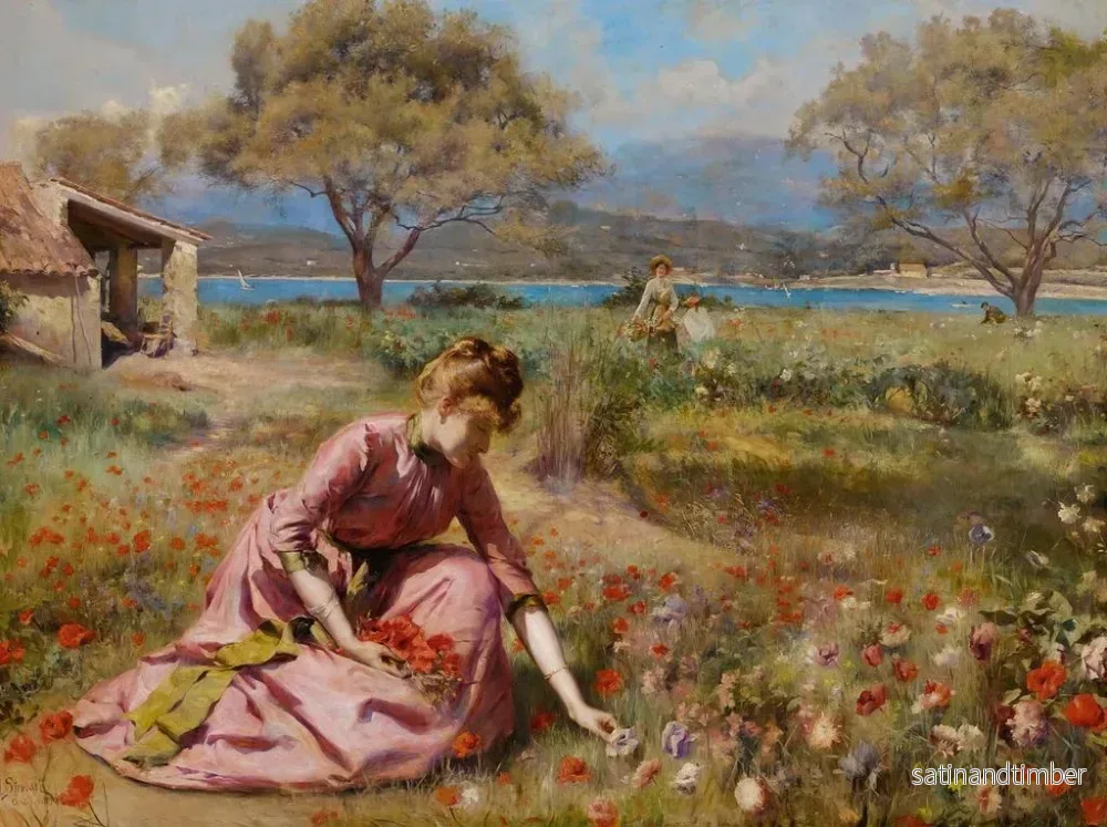 Reproduktion av målningen Le Premier Printemps - Julius LeBlanc Stewart - Bild 2