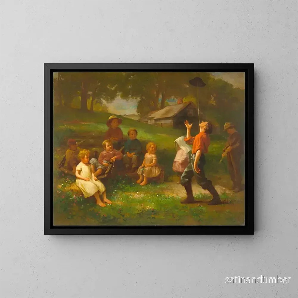 Reproduktion av målningen Le cirque amateur - George Cochran Lambdin