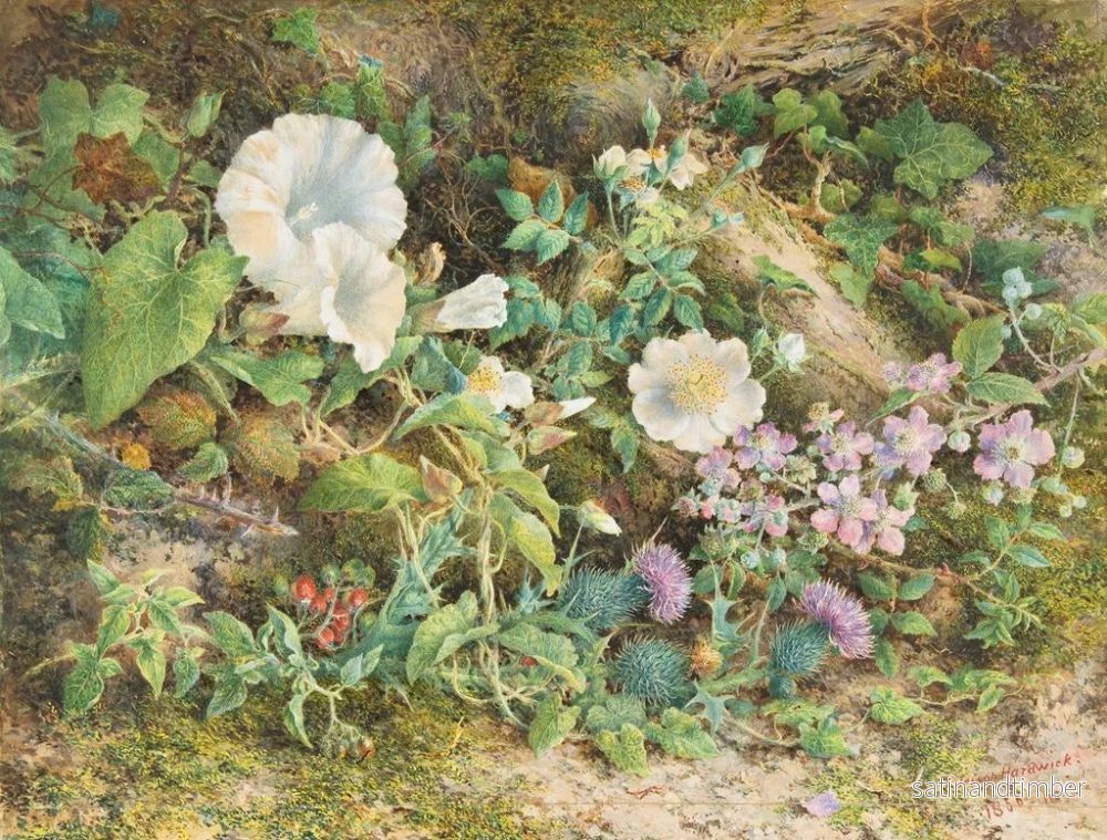 Reproduktion av målningen Studie av blommor - John Jessop Hardwick - Bild 2