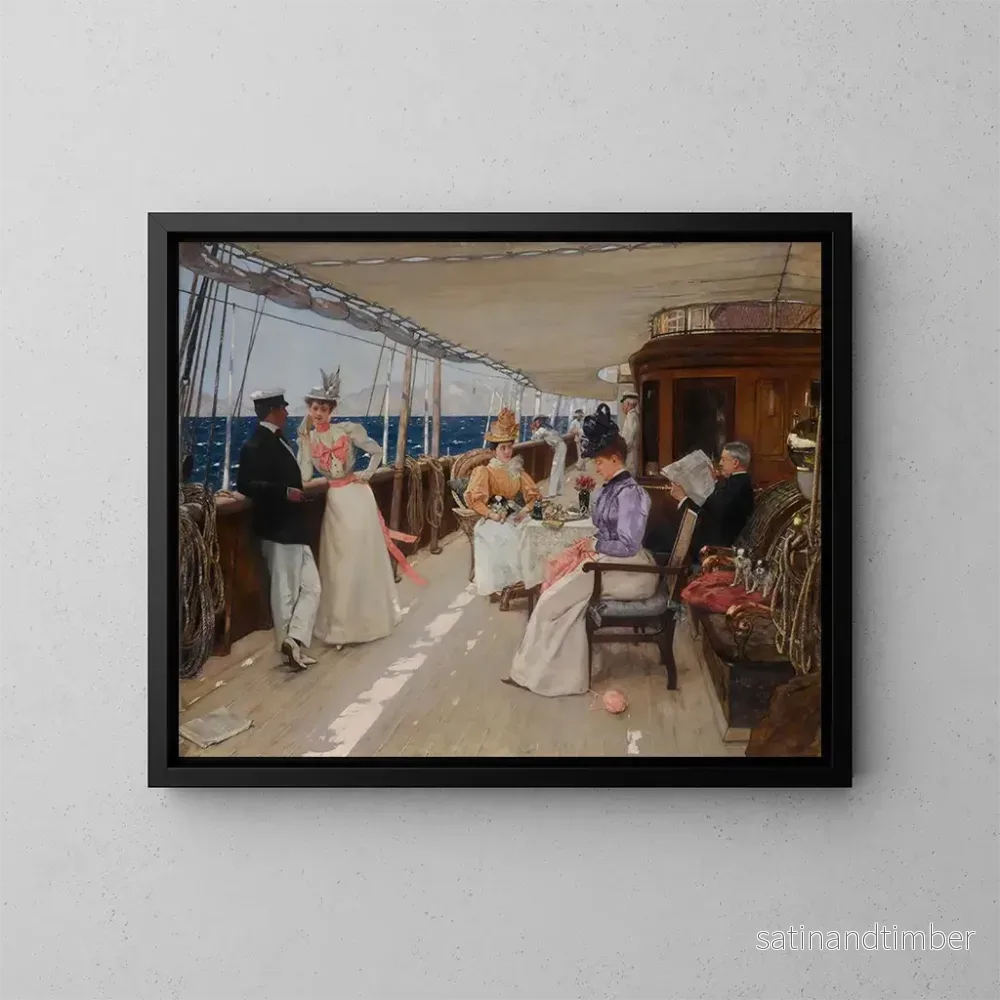 Reproduktion av målningen Yachting i skärgården - Henri Gervex