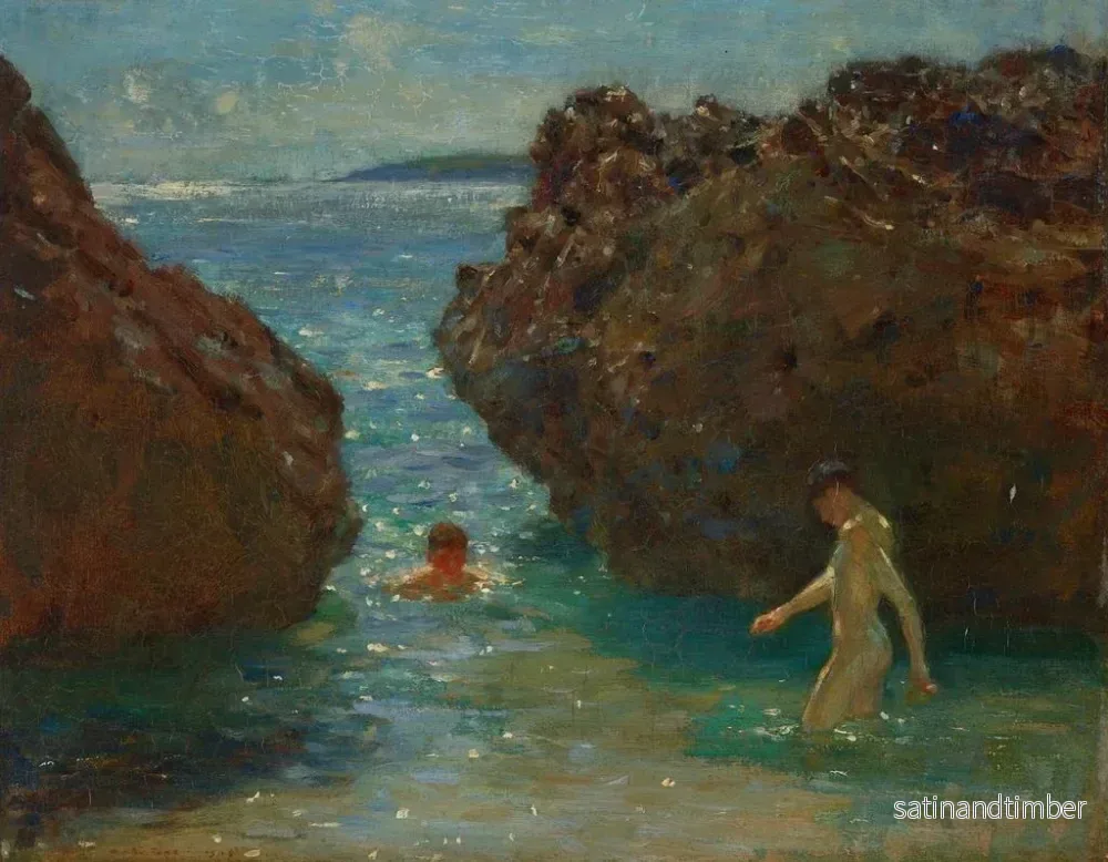 Reproduktion av målningen Baigneurs - Henry Scott Tuke - Bild 2