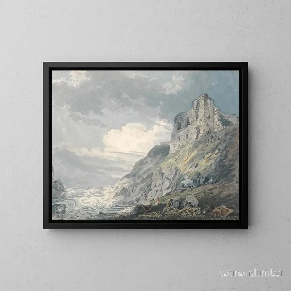 Reproduktion av målningen Château de Findlater à Banff - Thomas Girtin