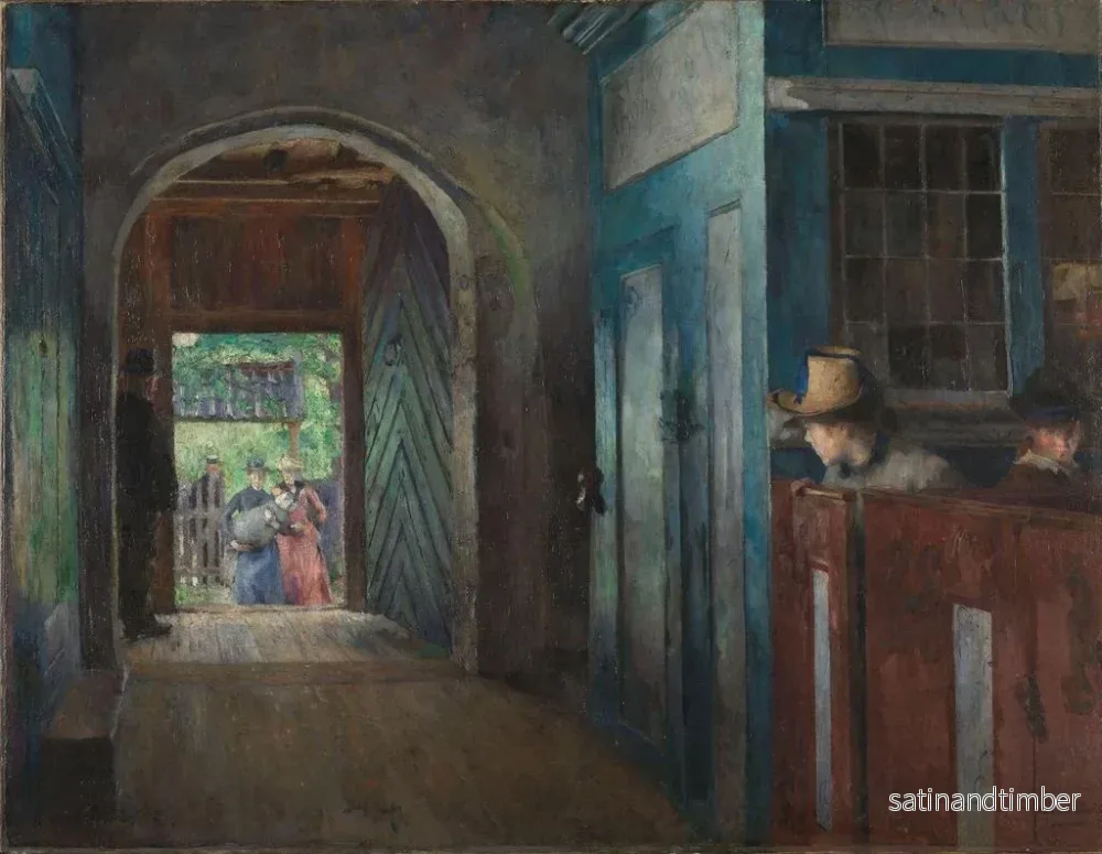Reproduktion av målningen Dop i Tanum kyrka - Harriet Backer - Bild 2