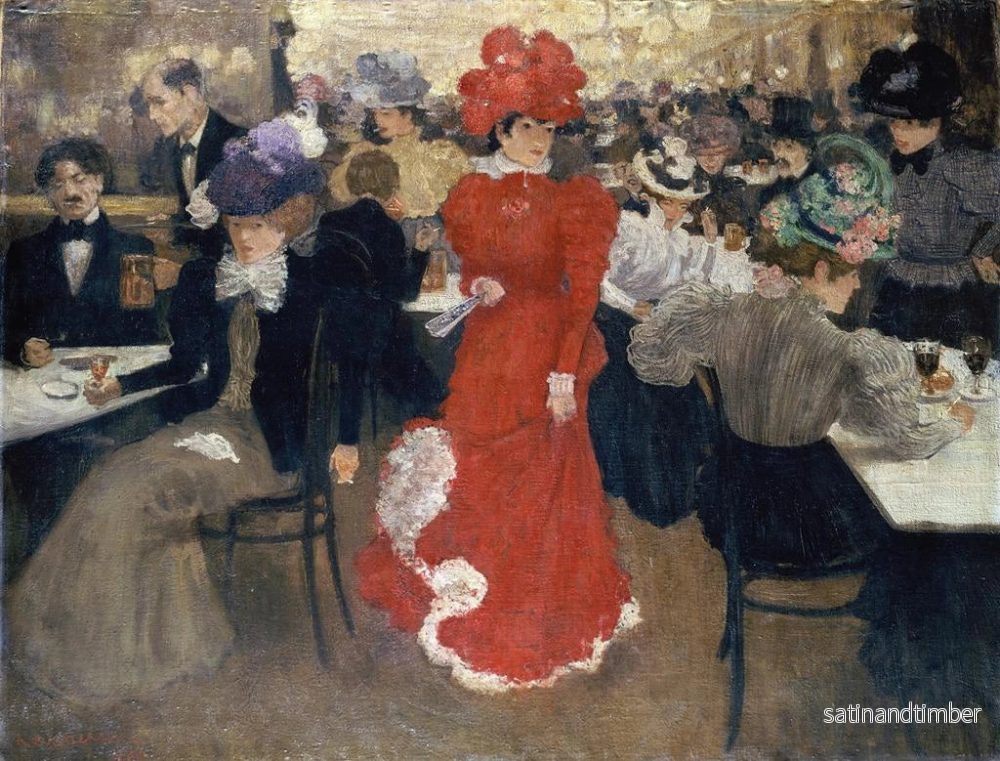 Reproduktion av målningen vid Café d'Harcourt i Paris - Henri Evenepoel - Bild 2
