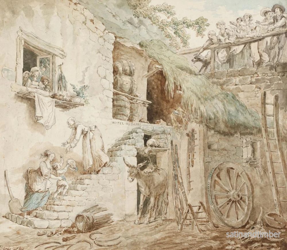 Reproduktion av målningen Allégorie de la chute de la famille du Barry - Hubert Robert - Bild 2