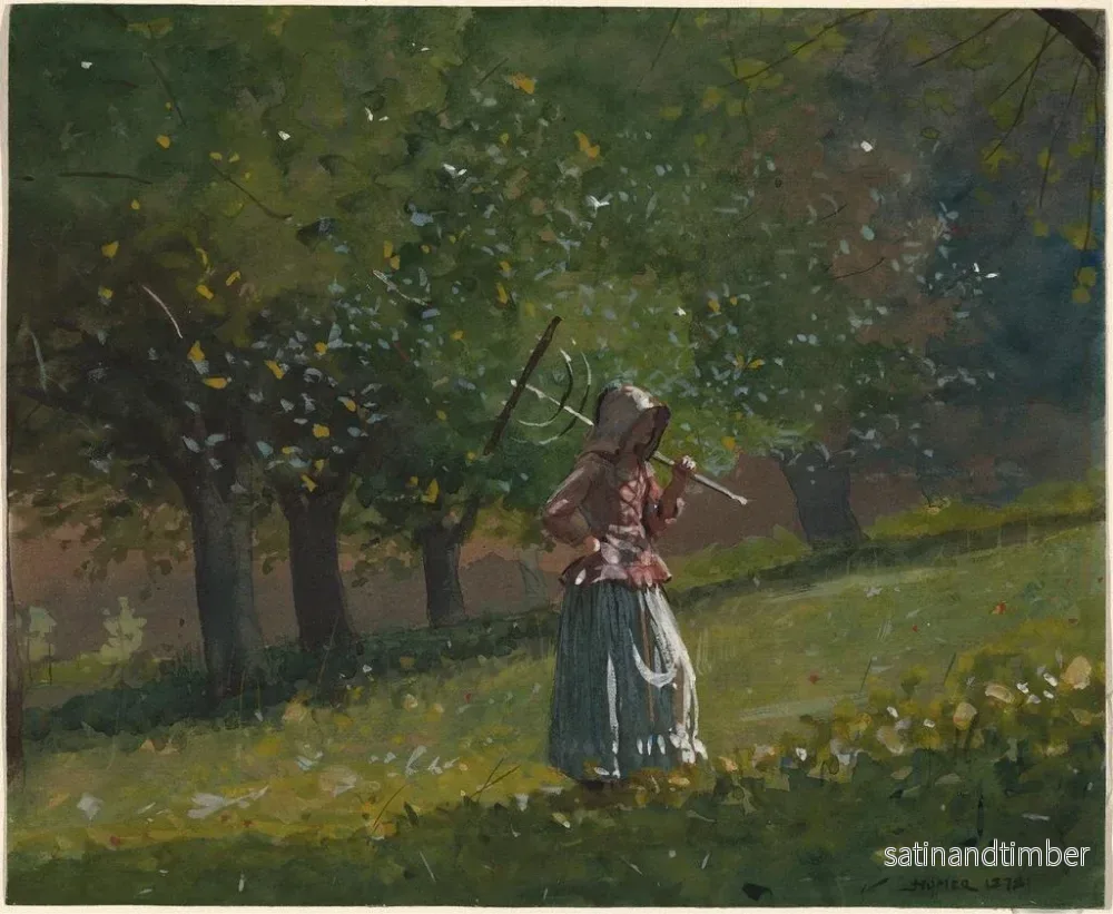 Reproduktion av målningen Flicka med en högaffel - Winslow Homer - Bild 2