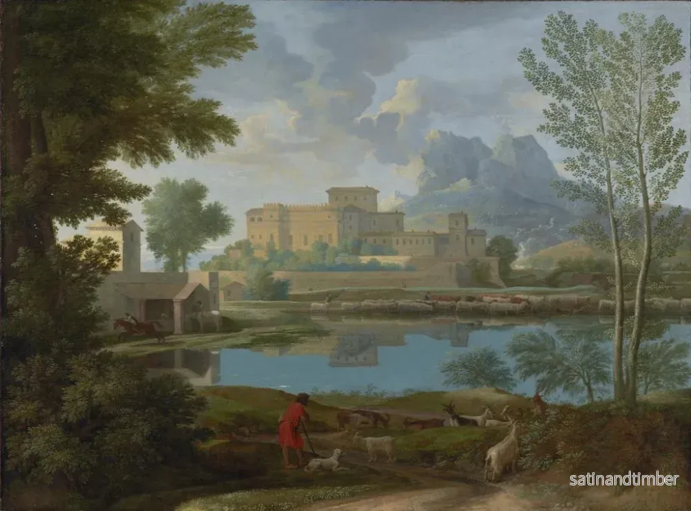 Reproduktion av målningen Landskap med ett lugn - Nicolas Poussin - Bild 2
