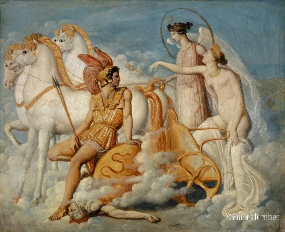 Reproduktion av målningen av Venus som är sårad av Diomedes återvänder till Olympen - Jean-Auguste-Dominique Ingres - Bild 2