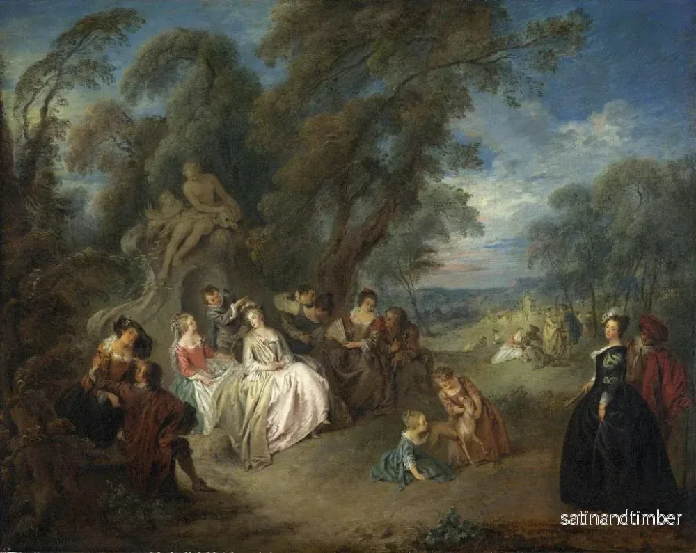 Reproduktion av målningen Fête champêtre - Jean-Baptiste Pater - Bild 2