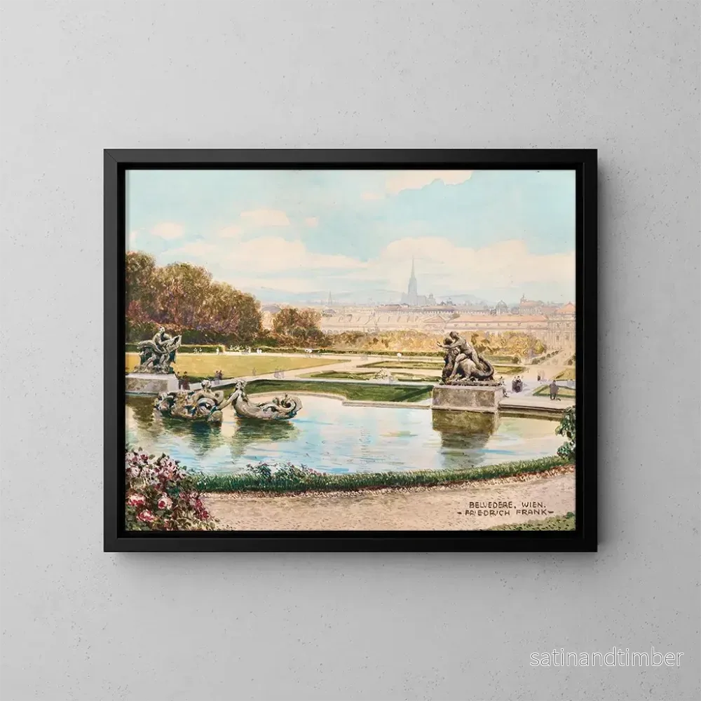 Reproduktion av målningen Vue du Belvédère sur Vienne – Friedrich Frank Reproduktion av målningen Vue du Belvédère sur Vienne – Friedrich Frank