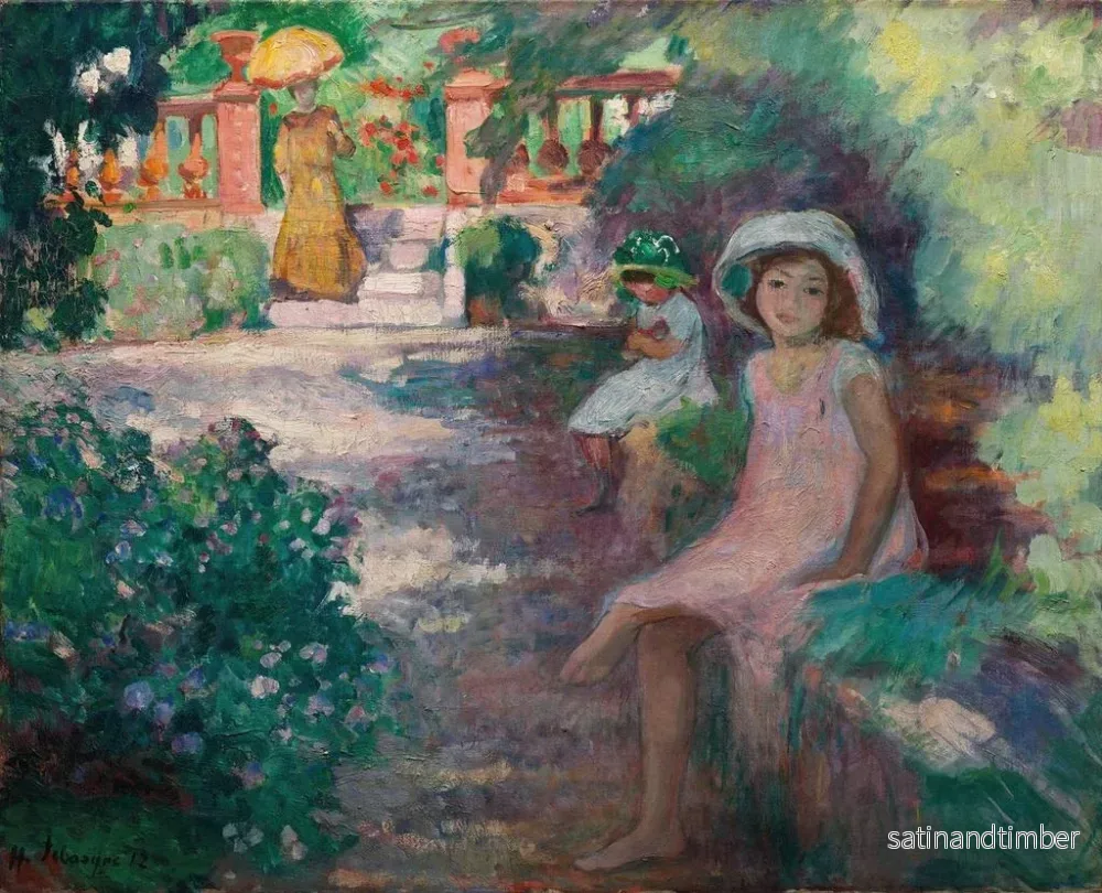 Reproduktion av målningen Under mimosa-träden, flickorna - Henri Lebasque - Bild 2