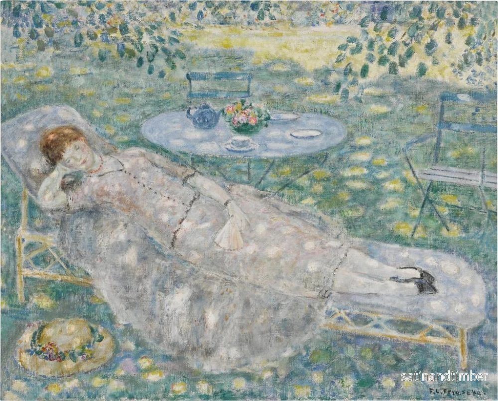 Reproduktion av målningen Taches solaires - Frederick Carl Frieseke - Bild 2