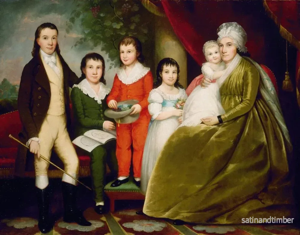 Reproduktion av målningen Madame Noah Smith och hennes familj - Ezra Ames - Bild 2