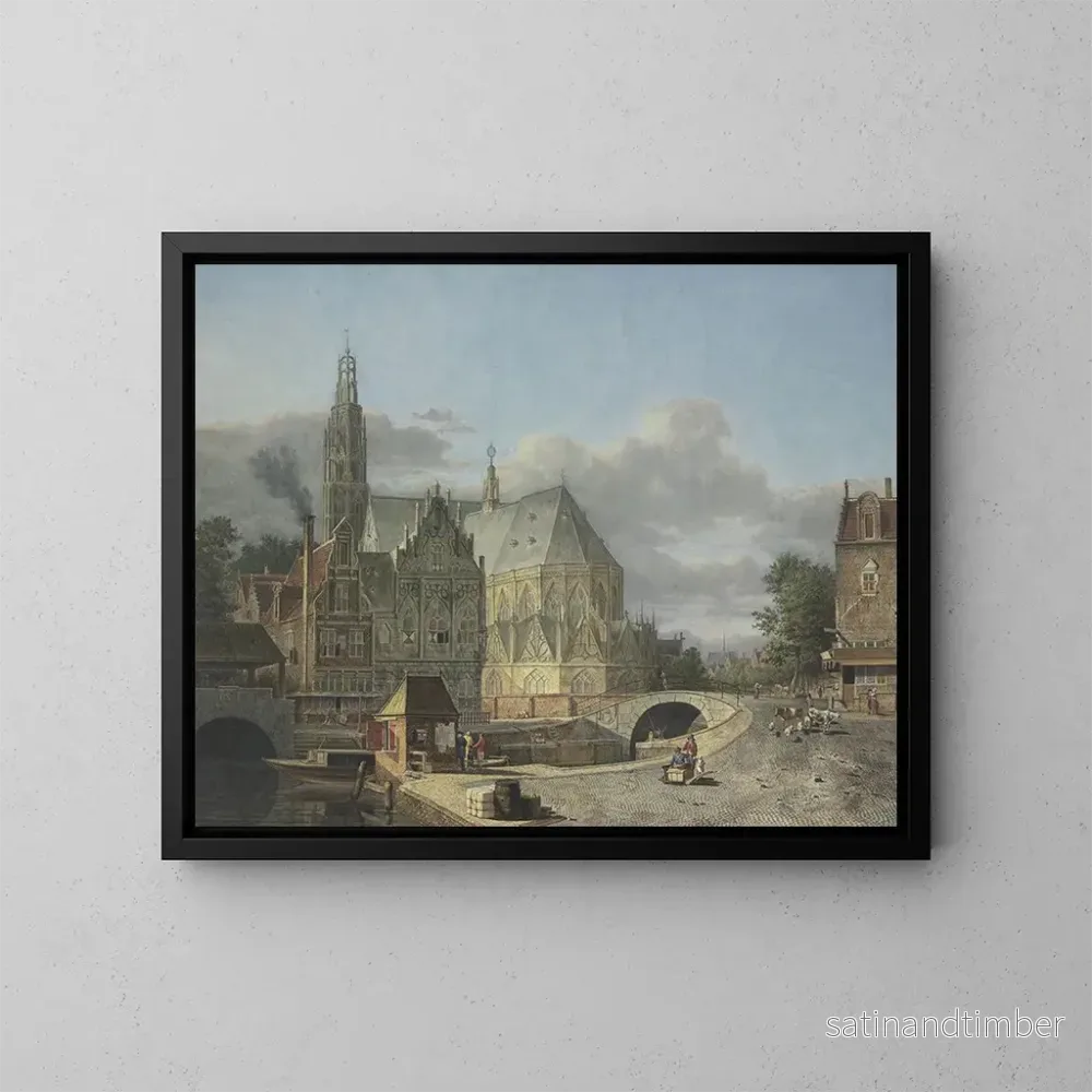 Reproduktion av målningen Vue d’une ville néerlandaise – Johannes Huibert Prins Reproduktion av målningen Vue d’une ville néerlandaise – Johannes Huibert Prins