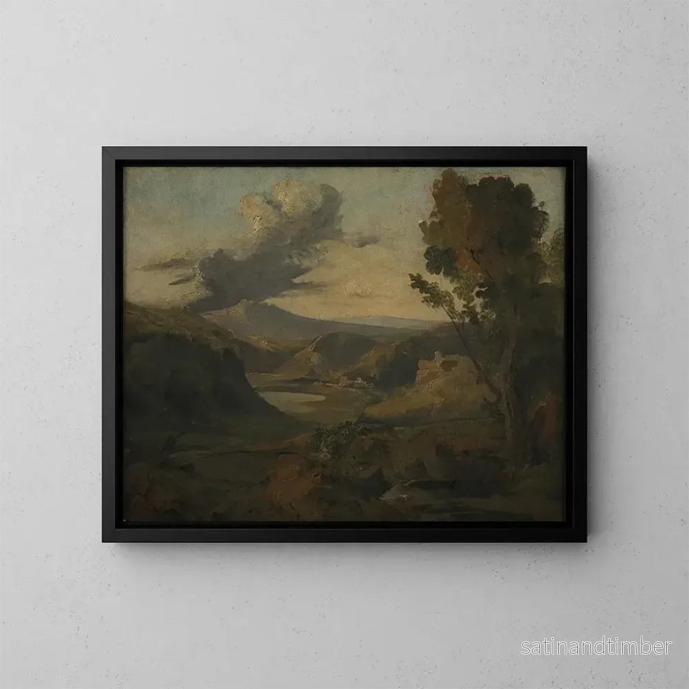 Reproduktion av målningen Landskap från Auvergne - Théodore Rousseau