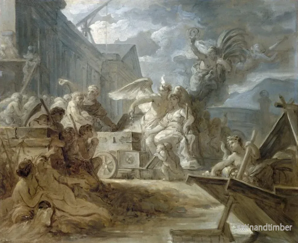 Reproduktion av målningen Allégorie de la ville de Paris - Gabriel-François Doyen - Bild 2